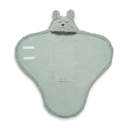 Jollein - Inlindningsfilt fleece Bunny 100x105 cm Ash Green