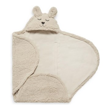 Jollein - Inlindningsfilt fleece Bunny 100x105 cm Nougat
