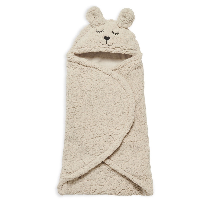 Jollein - Inlindningsfilt fleece Bunny 100x105 cm Nougat