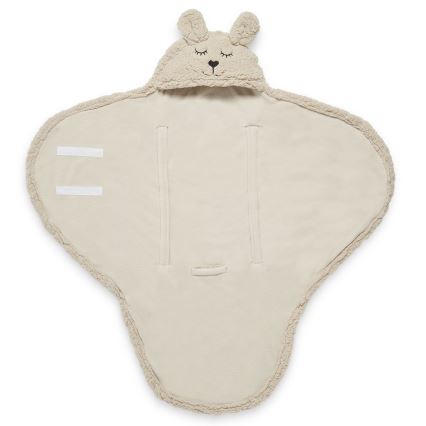 Jollein - Inlindningsfilt fleece Bunny 100x105 cm Nougat