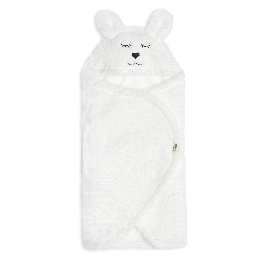 Jollein - Inlindningsfilt fleece Bunny 100x105 cm Snow White