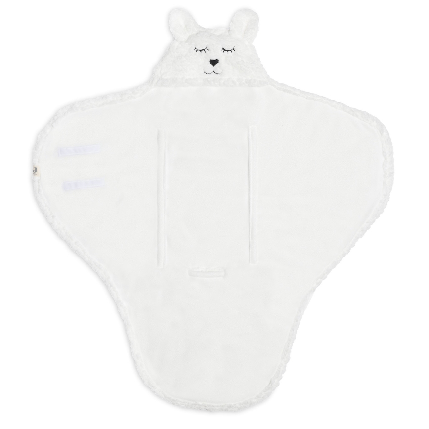 Jollein - Inlindningsfilt fleece Bunny 100x105 cm Snow White