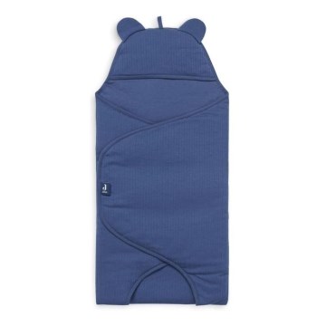 Jollein - Lindfilt i bomul BASIC STRIPE 100x105 cm Jeans Blue