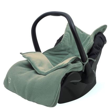 Jollein - Påse för bilstol fleece BASIC KNIT 42x82 cm Ash Green