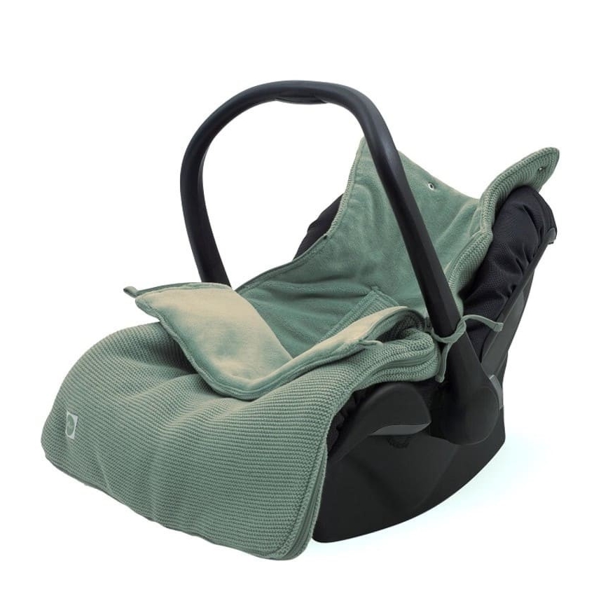 Jollein - Påse för bilstol fleece BASIC KNIT 42x82 cm Ash Green