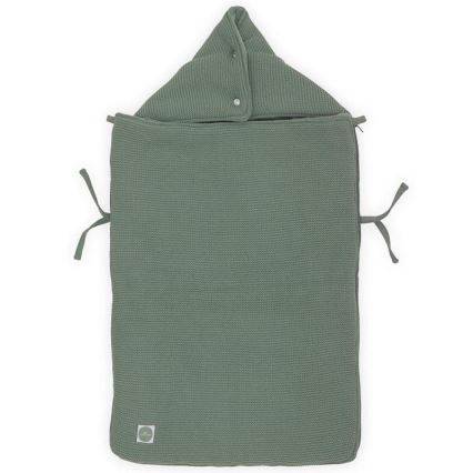 Jollein - Påse för bilstol fleece BASIC KNIT 42x82 cm Ash Green