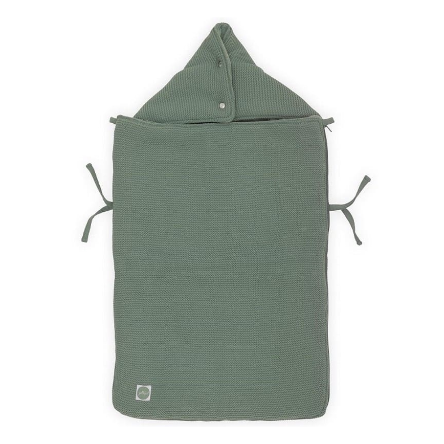 Jollein - Påse för bilstol fleece BASIC KNIT 42x82 cm Ash Green