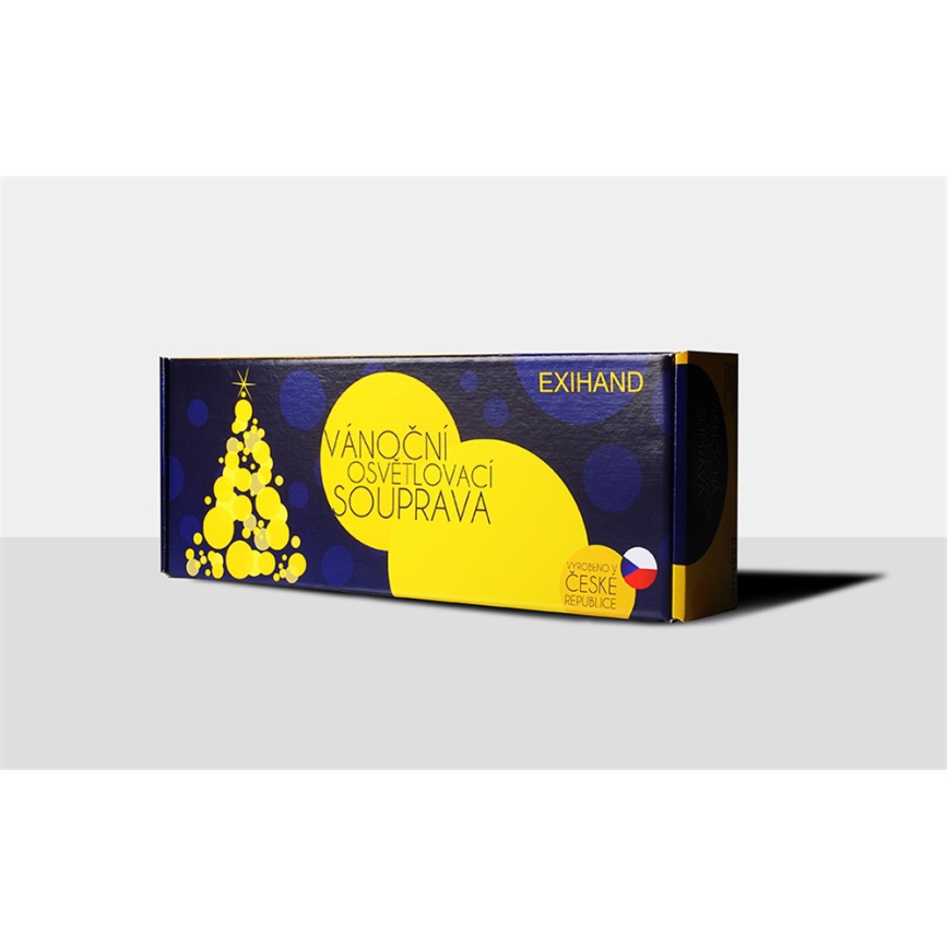 Julbelysning ASTERIA 10,5 m 16xE10/14V/230V vit Tillverkad i Europa