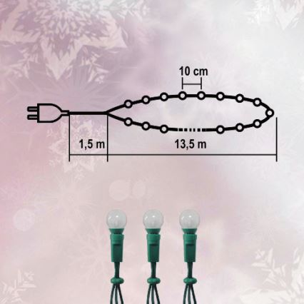 Julbelysning Utomhus 35m 500xLED/230V kallvitt IP44
