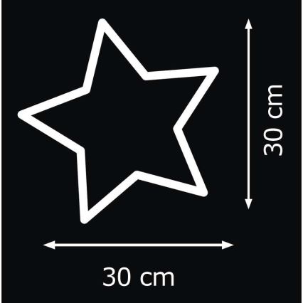 Juldekoration Inomhus IP20 stjärna 30xLED/3W/4,5V