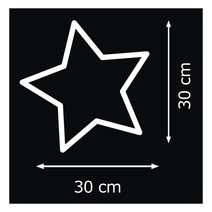 Juldekoration Inomhus IP20 stjärna 30xLED/3W/4,5V