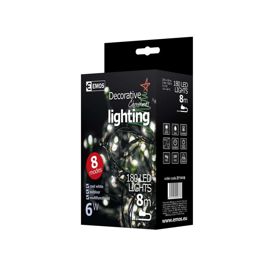 Juldekoration Ljusslinga utomhus CHAIN IP44 3m 180xLED
