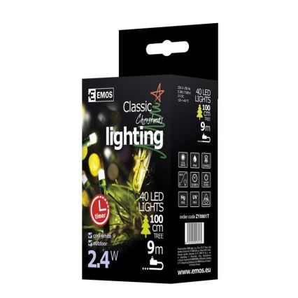 Juldekoration Ljusslinga utomhus CHAIN IP44 4m 40xLED