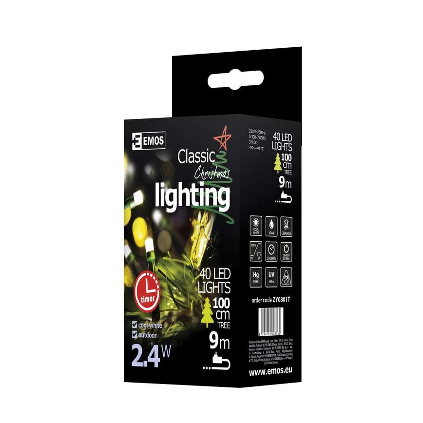Juldekoration Ljusslinga utomhus CHAIN IP44 4m 40xLED