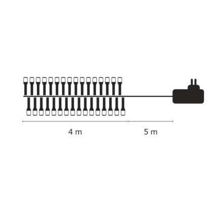 Juldekoration Ljusslinga utomhus CHAIN IP44 4m 40xLED