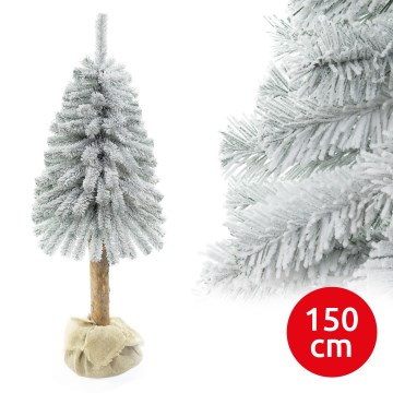 Julgran på en stam NATURAL WITH SNOW 150 cm gran