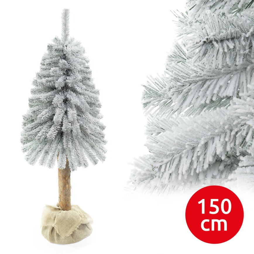 Julgran på en stam NATURAL WITH SNOW 150 cm gran