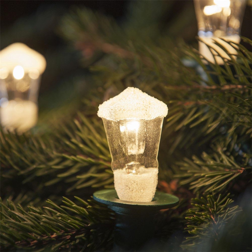 Julkedja LANTERN 12xE10/10,7m varm vit Tillverkad i Europa