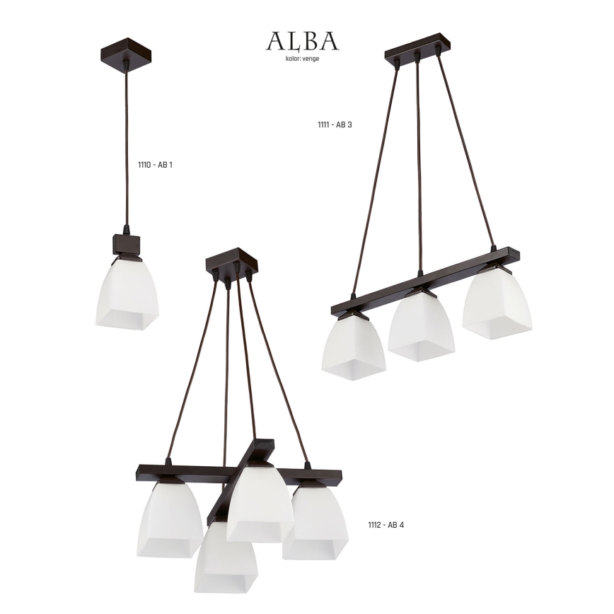 Jupiter 1110 - Hängande Ljuskrona ALBA 1xE27/60W/230V