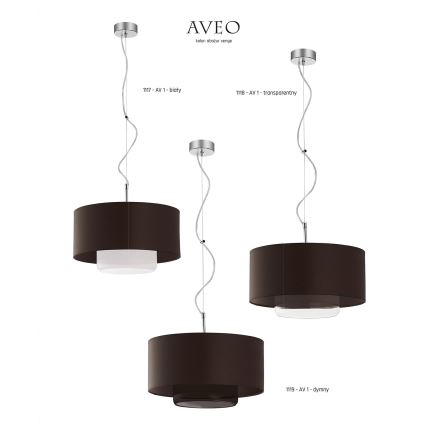 JUPITER 1118-AV1 - Hängande lampa AVEO 1xE27/60W wenge klar Reservglas