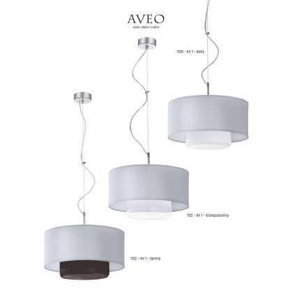Jupiter - 1122 - Hängande lampa AVEO 1xE27/80W/230V