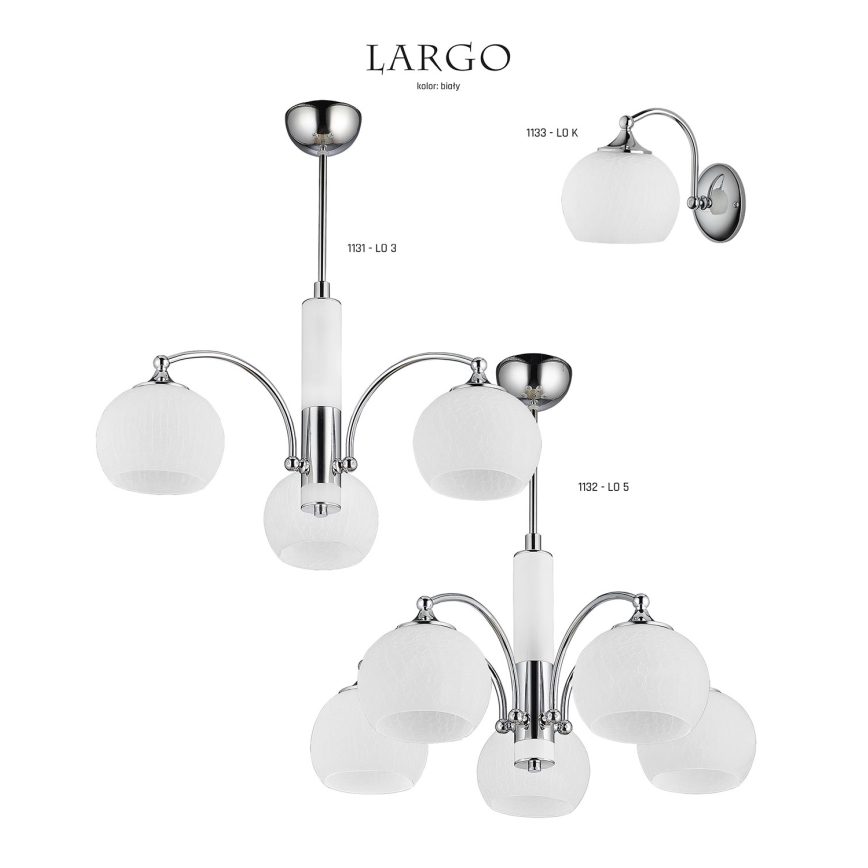 Jupiter 1131 - LO3 - Hängande lampa LARGO 3xE27/60W/230V