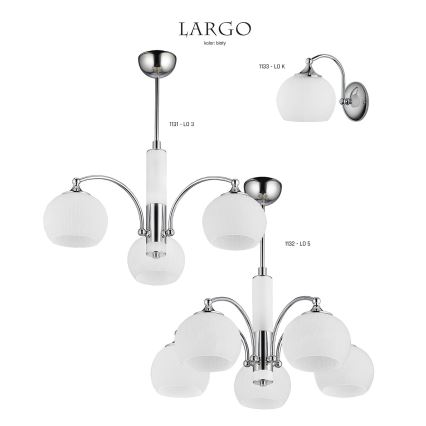 Jupiter 1132 - LO5 - Hängande lampa LARGO 5xE27/60W/230V