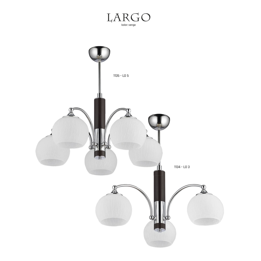 Jupiter 1135 - LO5VE - Hängande lampa LARGO 5xE27/60W/230V