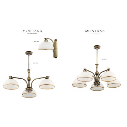 Jupiter 1163 - Hängande lampa MONTANA 3xE27/60W/230V