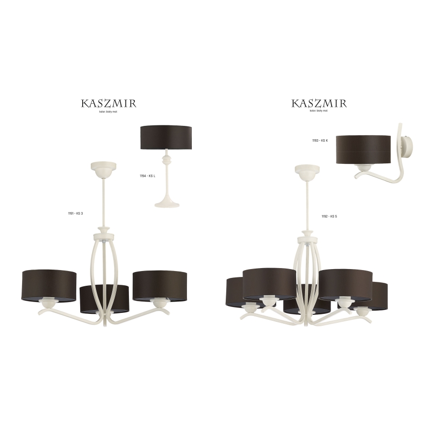 Jupiter 1192 - Hängande lampa KASZMIR 5xE27/60W/230V