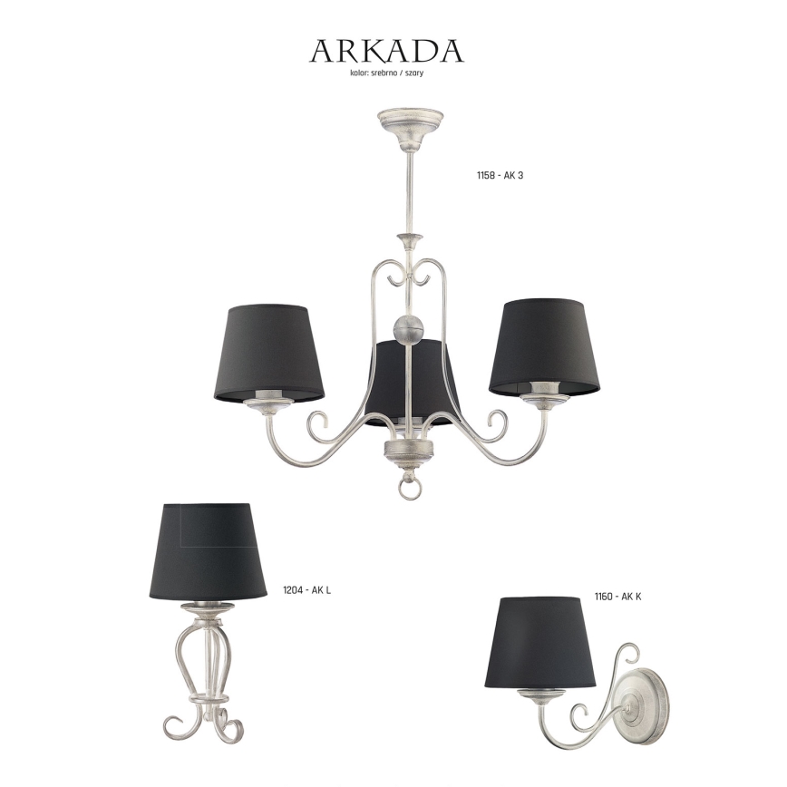 Jupiter 1204 - Bordslampa ARKADA 1xE27/60W/230V