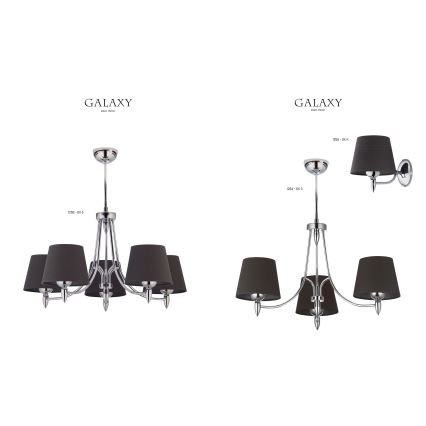 Jupiter 1256 - GX K - Väggbelysning GALAXY 1xE27/60W/230V
