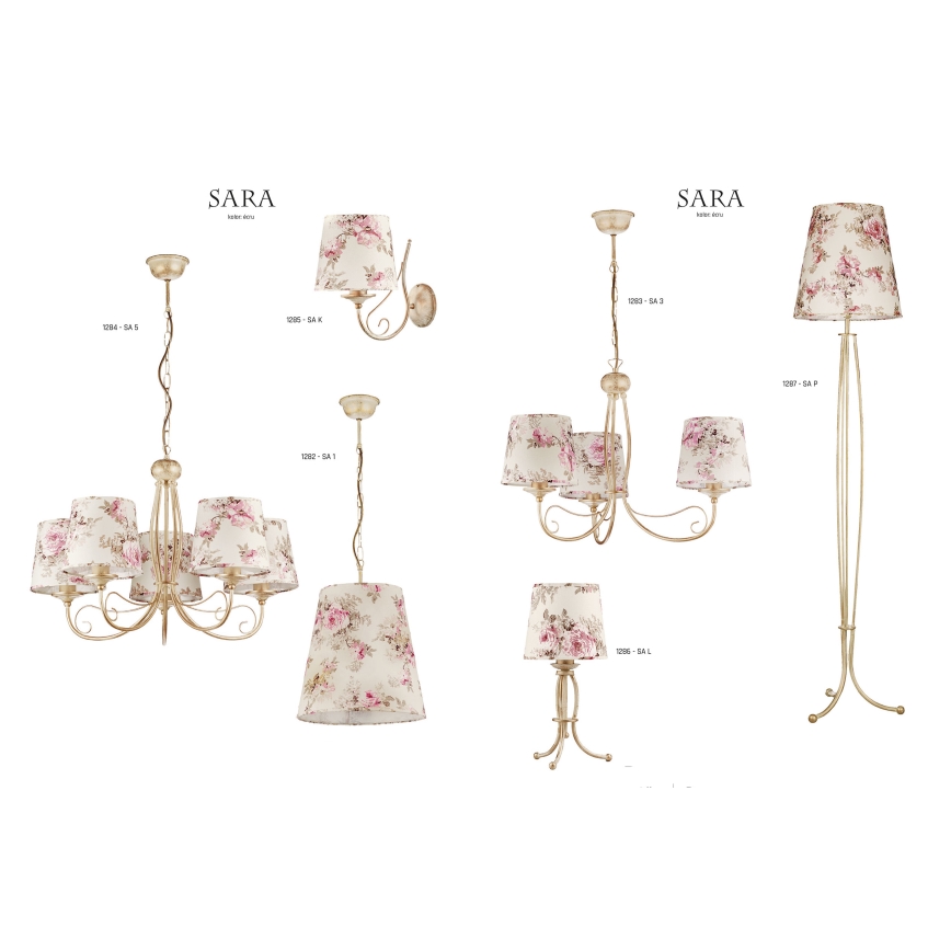 JUPITER 1287-SAP - Golvlampa SARA 1xE27/60W