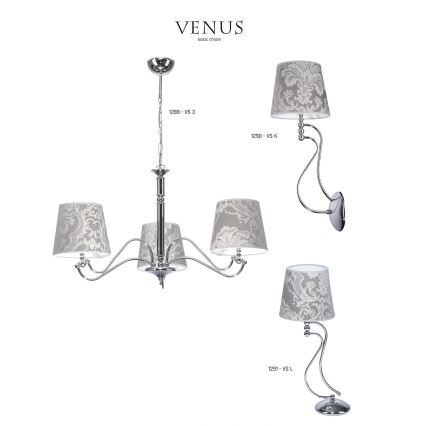 JUPITER 1288-VS3 - Hängande lampa VENUS 3xE27/60W