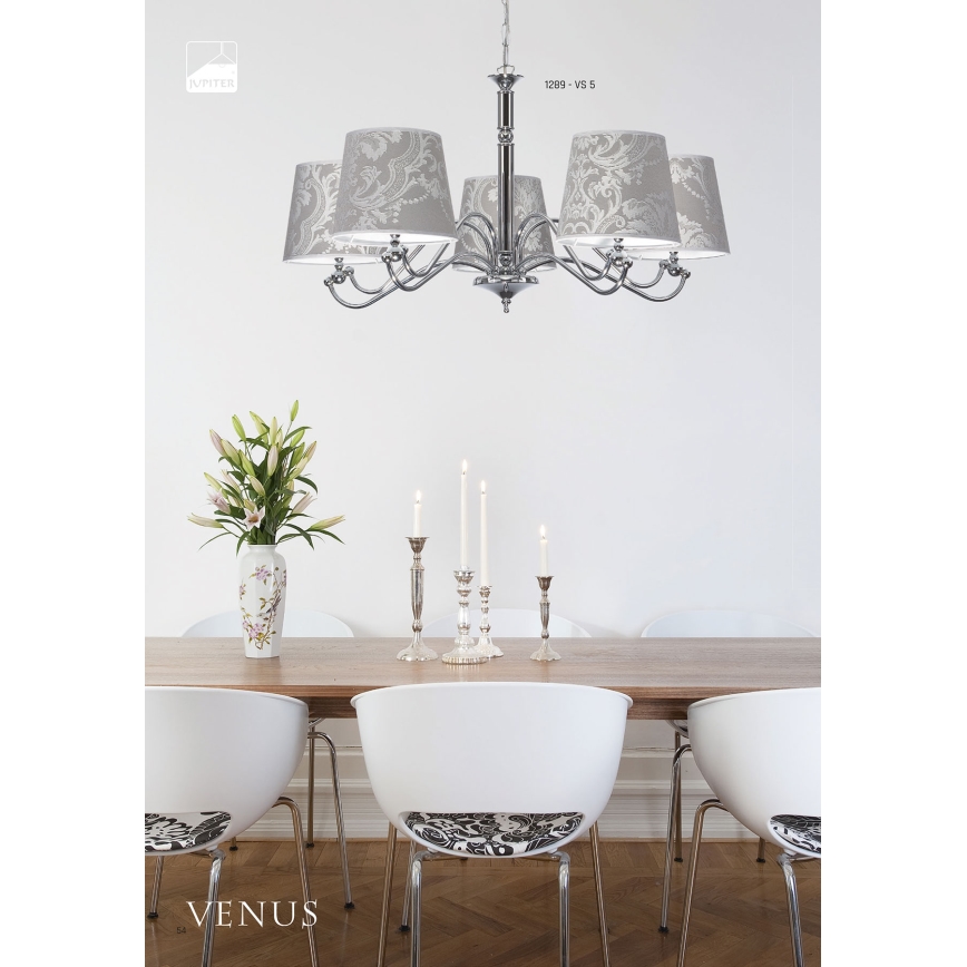 JUPITER 1289-VS5 - Hängande lampa VENUS 5xE27/60W