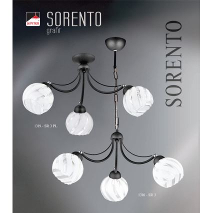 JUPITER 1316-SR3 - Hängande lampa SORENTO 3xE27/60W
