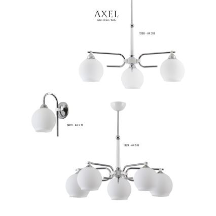Jupiter 1398 - AX 3 B - Ljuskrona med stång AXEL 3xE27/60W/230V