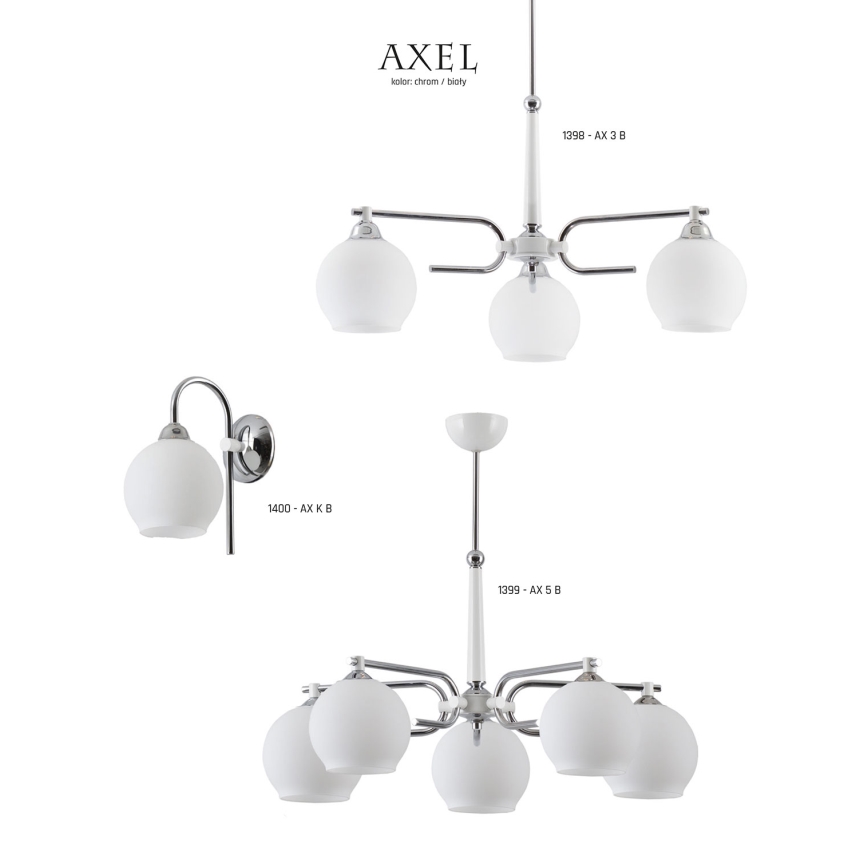 Jupiter 1399 - AX 5 B - Ljuskrona med stång AXEL 5xE27/60W/230V
