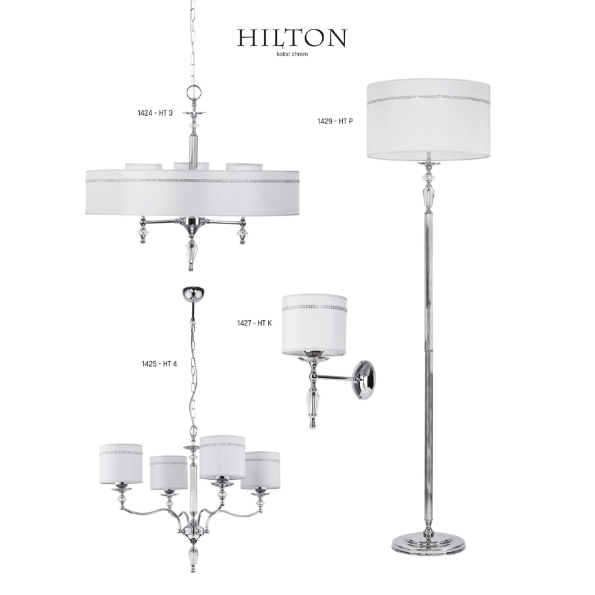 Jupiter 1424 - Taklampa med kedja HILTON 3xE27/60W/230V