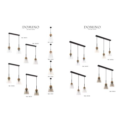 Jupiter 1540 - DM 1 DY - Hängande lampa DOMINO E27/60W