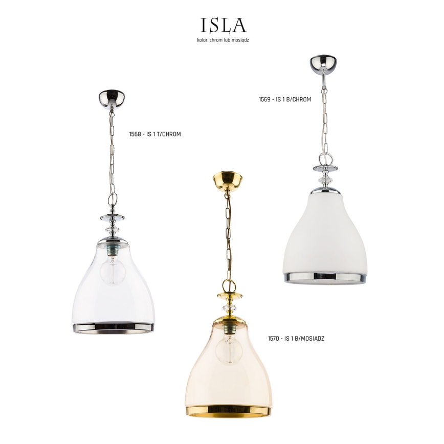 Jupiter 1568 - IS 1 T/C - Hängande lampa ISLA E27/60W