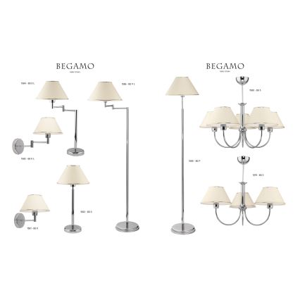 Jupiter 1586 - BG P L CH - Golvlampa BEGAMO E27/60W