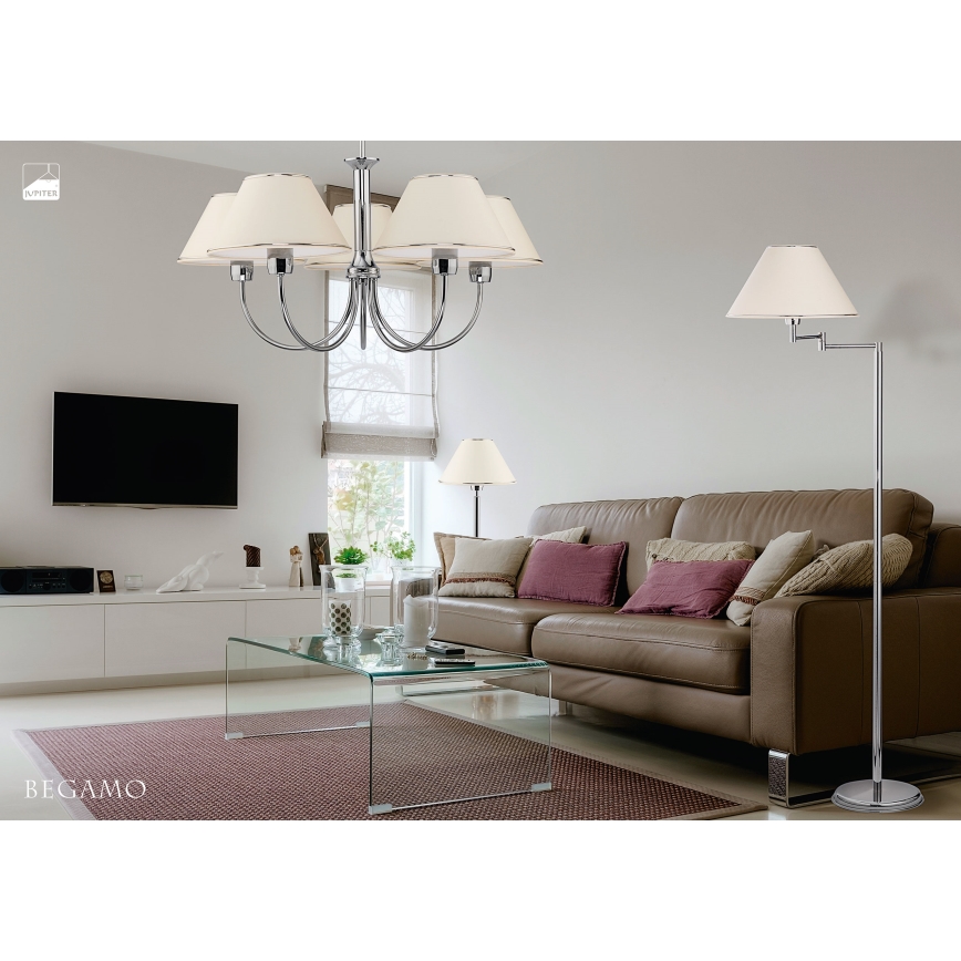 Jupiter 1586 - BG P L CH - Golvlampa BEGAMO E27/60W