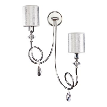 Jupiter 1598 - DE K2 CH - Kristall Vägglampa DOLPHINA 2xE14/40W