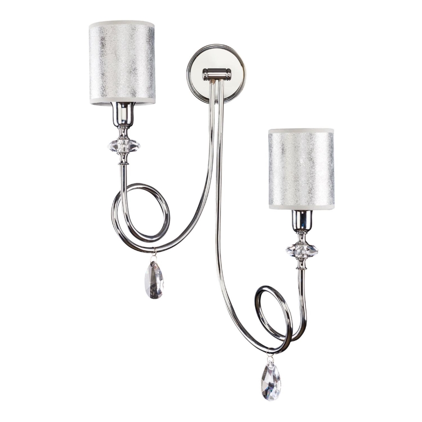 Jupiter 1598 - DE K2 CH - Kristall Vägglampa DOLPHINA 2xE14/40W