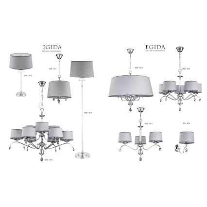 Jupiter 1607 - EG K CH - Vägglampa EGIDA 1xE27/60W/230V grå