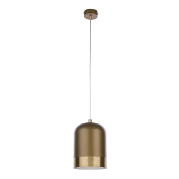 Jupiter 1648 - Ljuskrona med snöre DIXON 1xE27/60W/230V mässing/vit