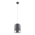 Jupiter 1649 - Ljuskrona med snöre DIXON 1xE27/60W/230V silver/vit