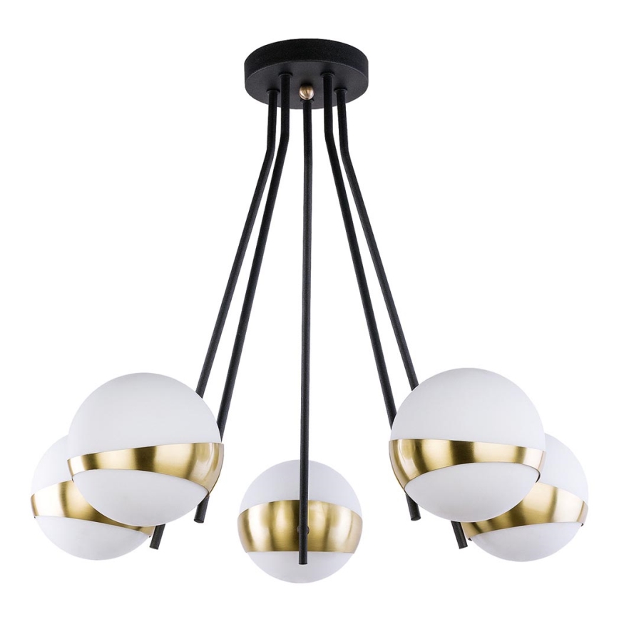 Jupiter 1710 - Hängande Ljuskrona ELFA 5xE14/40W/230V mässing