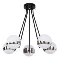Jupiter 1715 - Pendelkrona ELFA 5xE14/40W/230V skinande krom